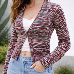 Vintage Missoni 5 Button Cardigan Multicolor Made In Italy Size 38 US 2